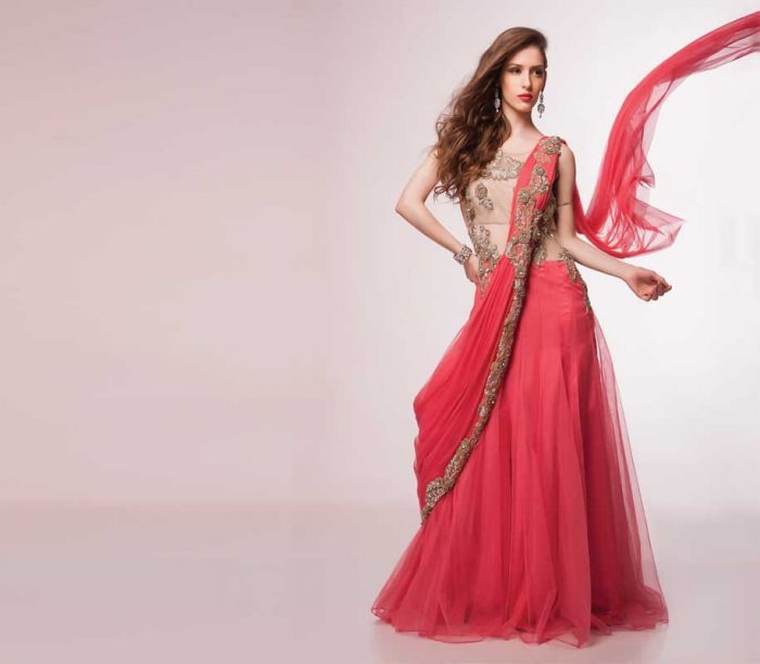 Stylish Sari Gown