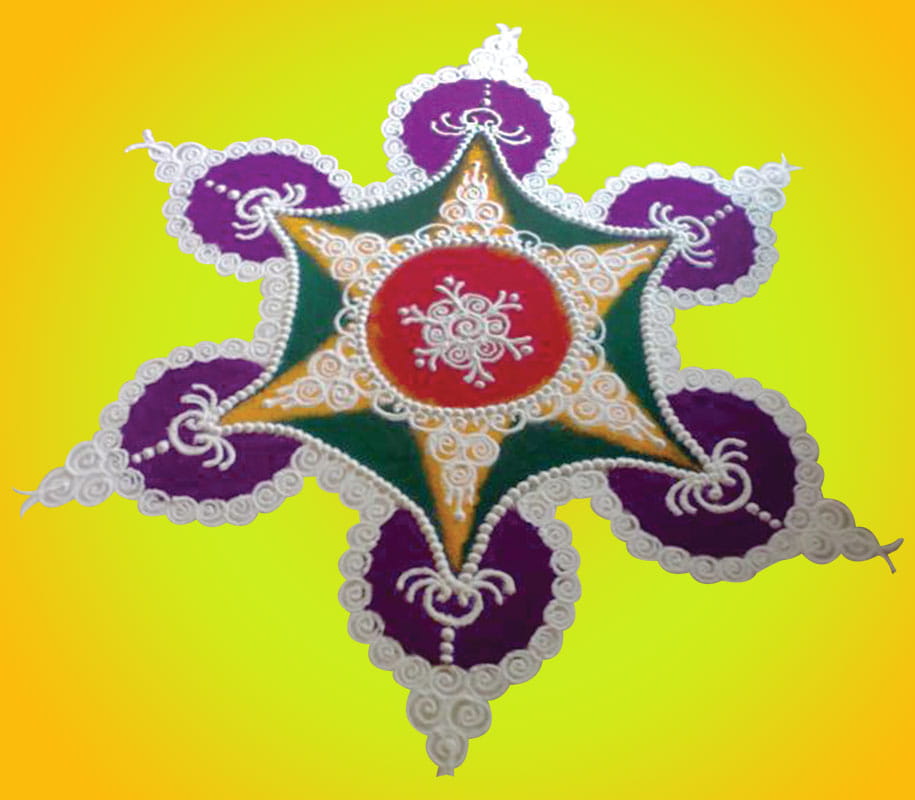 3 Free Hand Rangoli