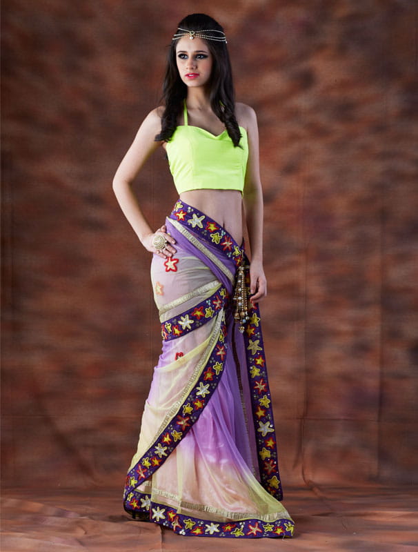 ट्रेंडी साड़ी ड्रेपिंग स्टाइल trendy saree draping styles