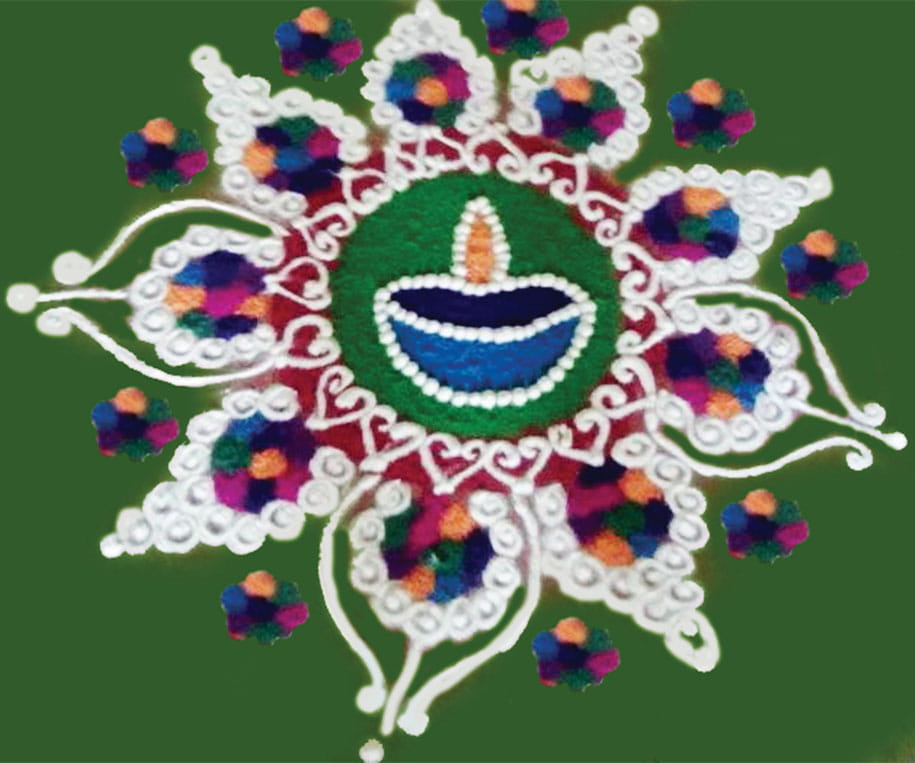 4 Free Hand Rangoli