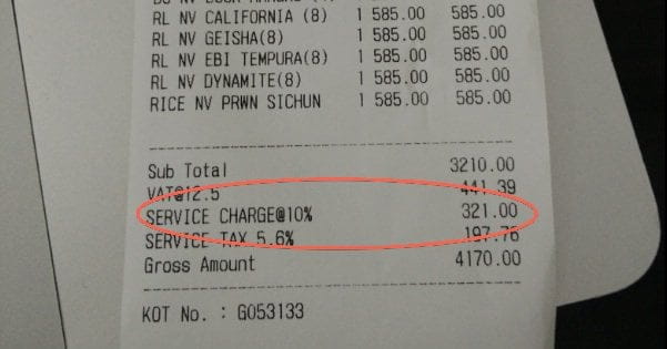 service charge