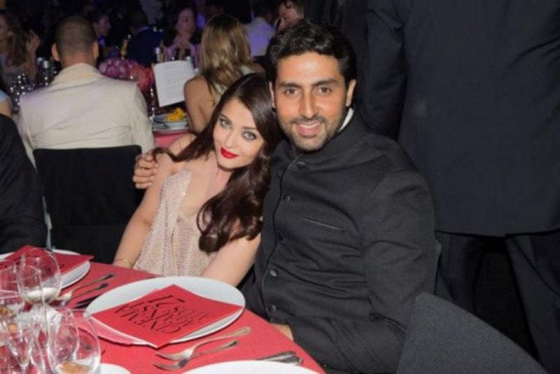 Aishwarya and Abhishek at amfar dinner