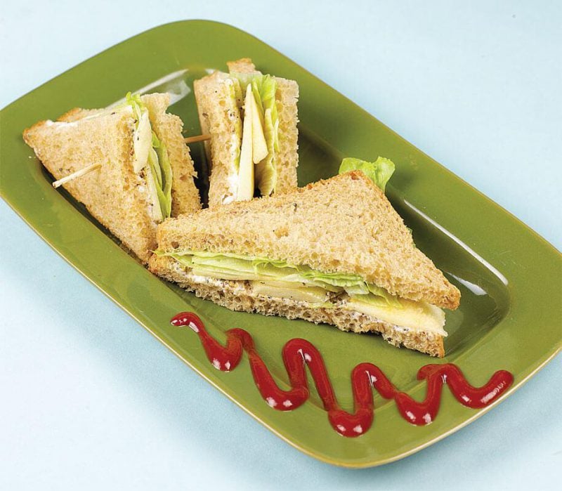 Lettuce and Pear Sandwich