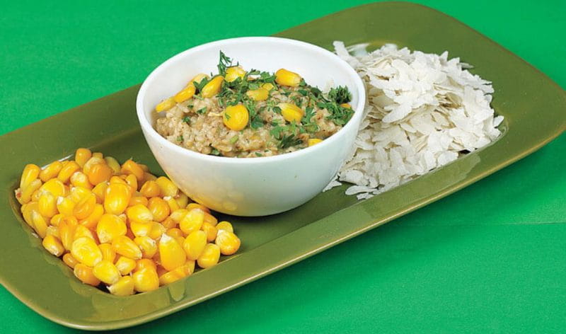 Rice Flakes And Corn Upma