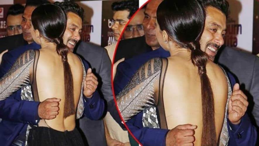 Salman khan Uncomfortable Hugging Sana Khan