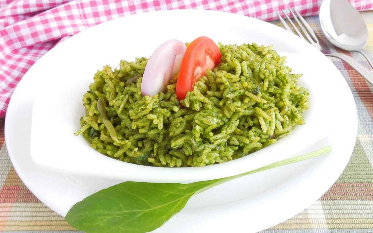 लंच बॉक्स आइडिया, पालक पुलाव, Lunch Box Idea, Palak Pulav