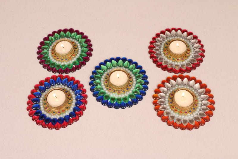 DIY Designer Kundan Diya