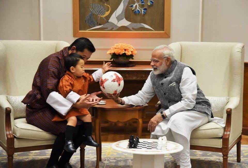 Bhutan's Royal Baby in india with narendra modi