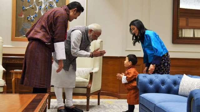 Bhutan's Royal Baby in india with narendra modi