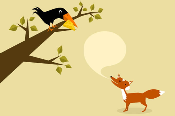 चालाक लोमड़ी और मूर्ख कौआ, The Fox And The Crow