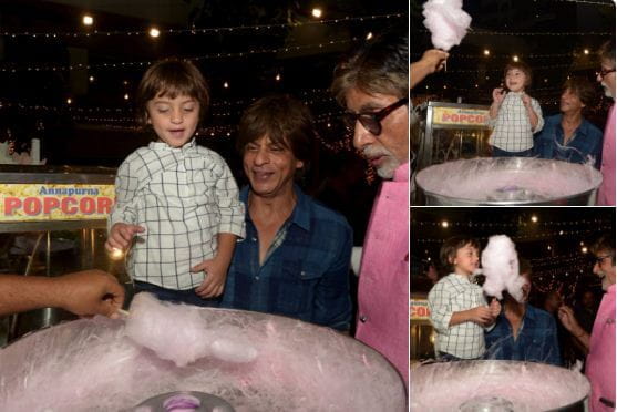 Shah Rukh Khan, AbRam and Amitabh Bachchan