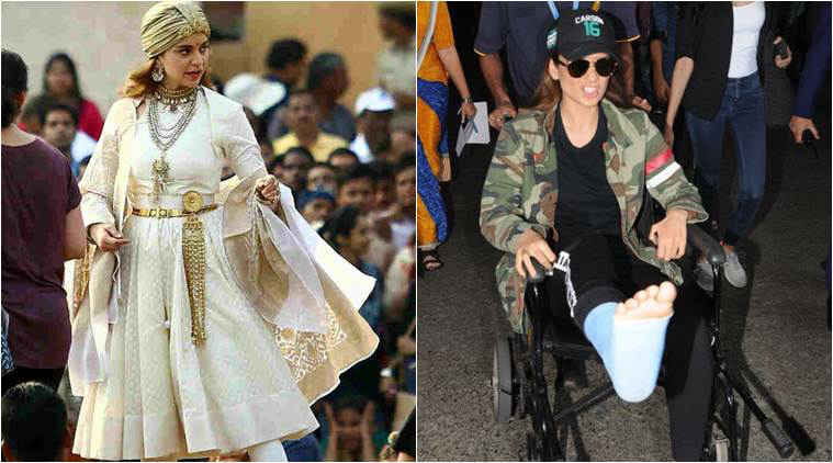 Kangana Ranaut injured, Manikarnika movie set