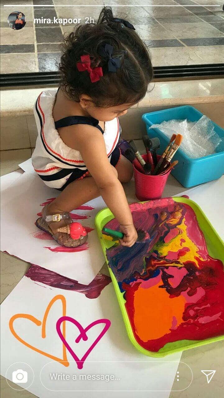 Misha's Painting Session, Mira Rajput