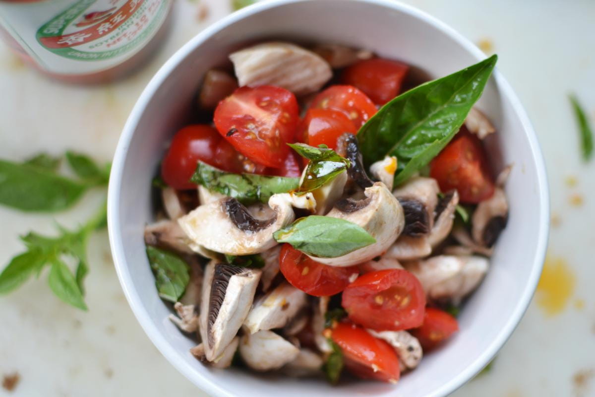 Thai Cuisine: Basil, Tomato-Mushroom Salad