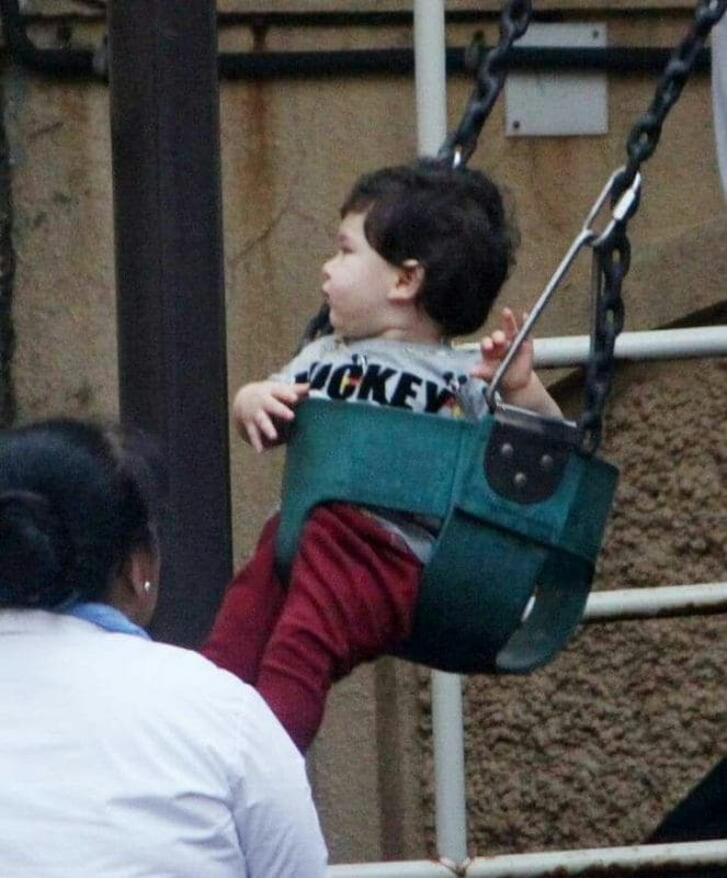 Taimur Ali Khan, Swinging In A Park