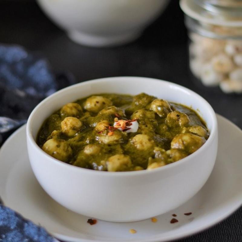 Palak-Makhane Ki Sabzi