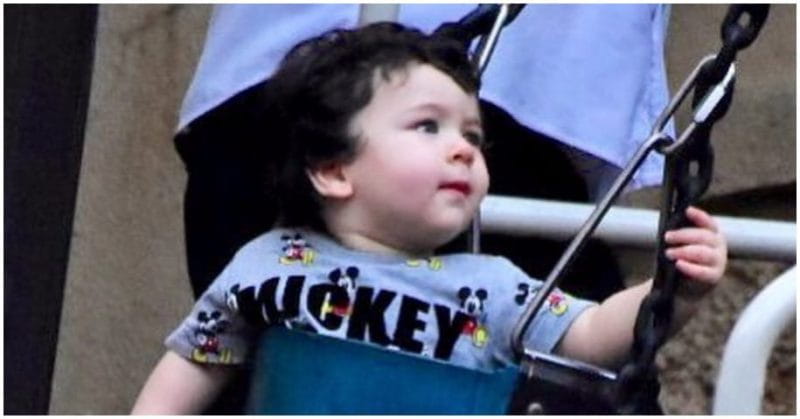 Taimur Ali Khan, Swinging In A Park