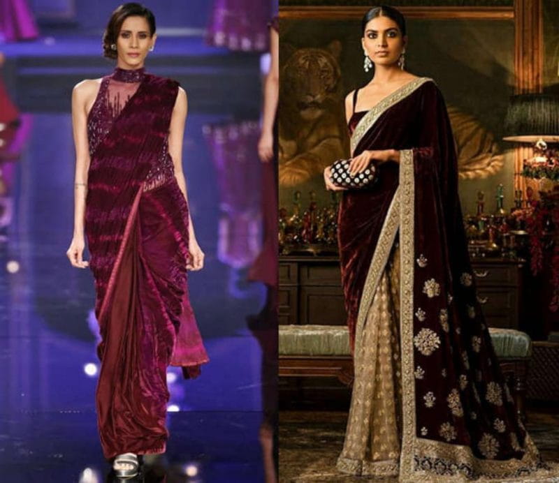 Velvet Saree Like Anushka In This Wedding Season