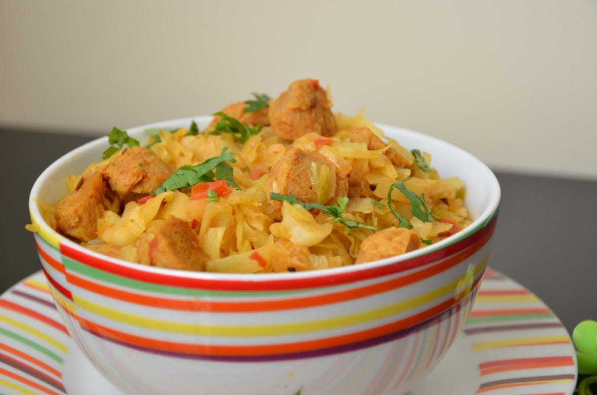 Soya-Cabbage Masala