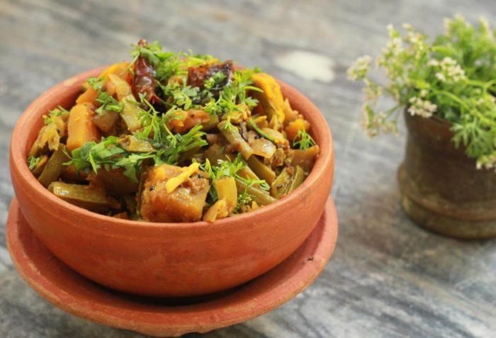 Pumpkin-Gawar Beans Curry