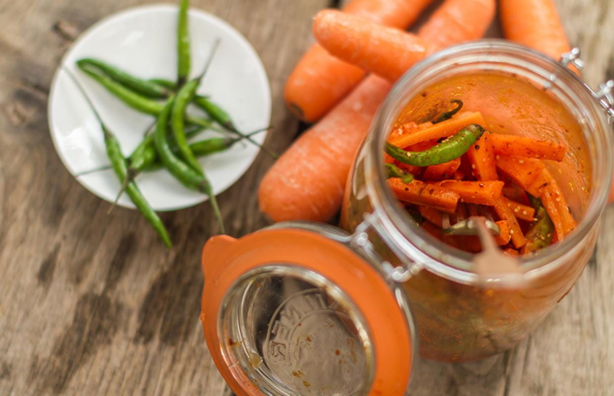 Carrot-Green Chilli Pickle