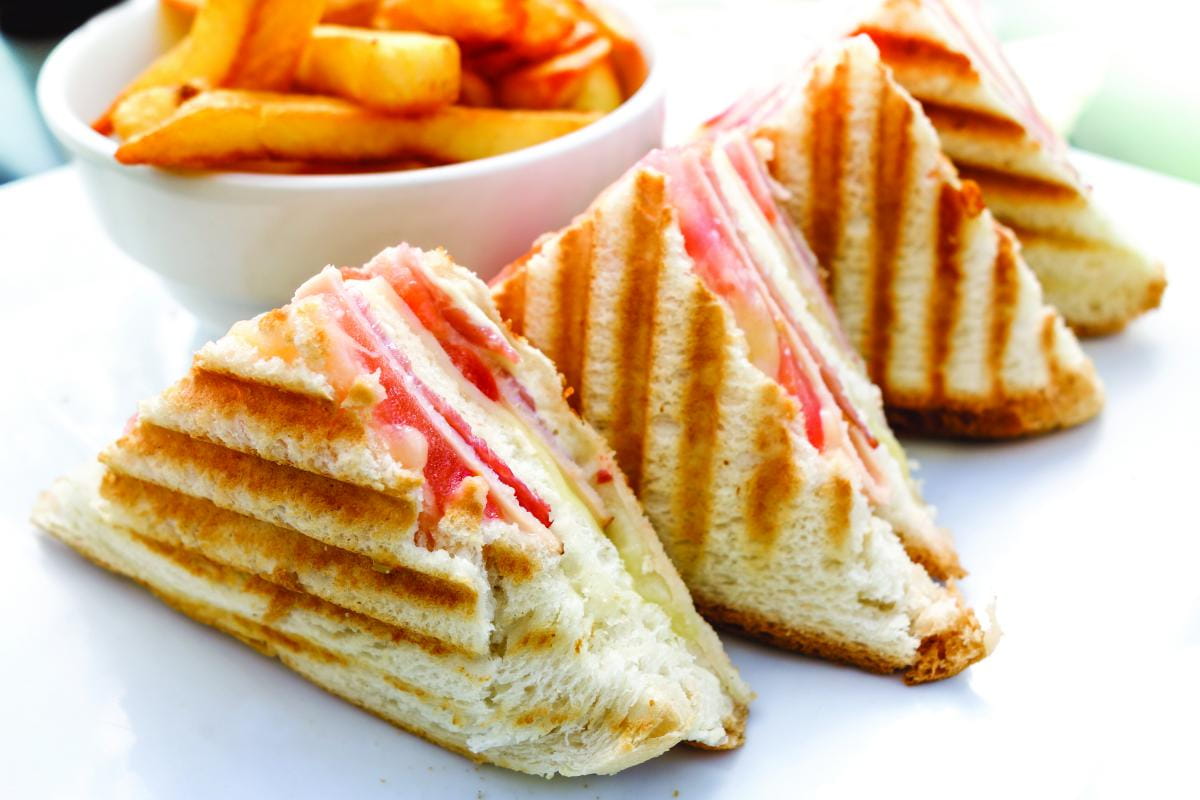 Breakfast Idea, Grilled Paneer-Tomato Sandwich