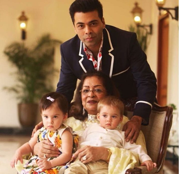 Karan Johar, Family pic, mother's birthday