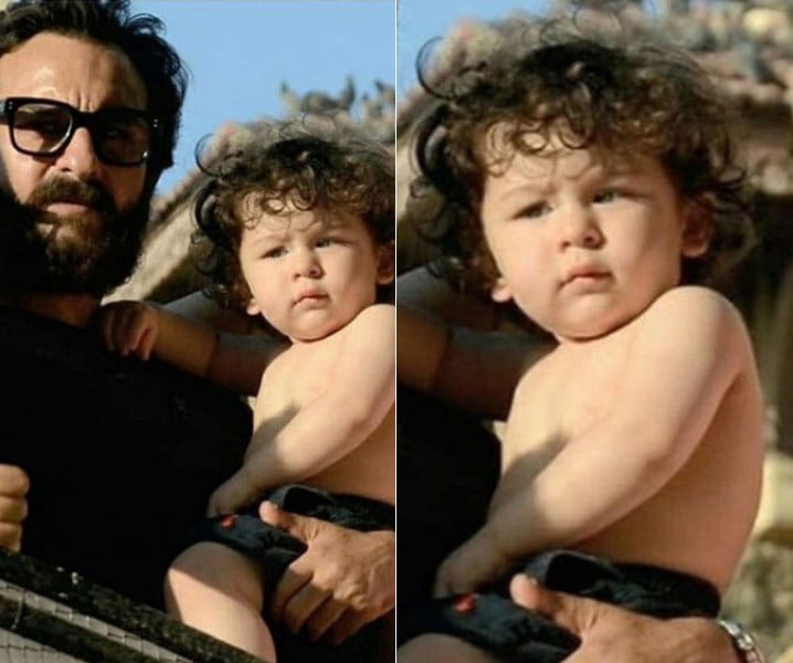 Shirtless pics of Taimur Ali Khan with Papa Saif