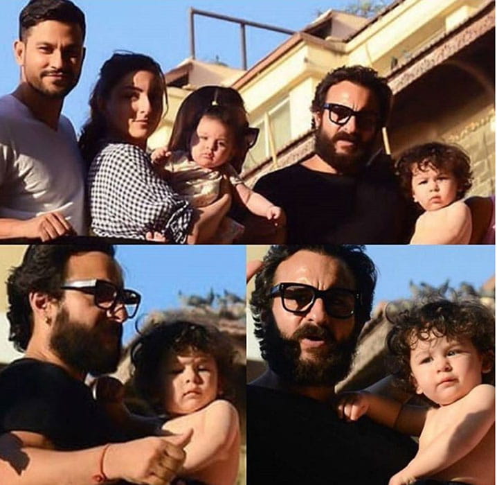 Shirtless pics of Taimur Ali Khan with Papa Saif