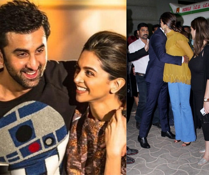 Ranbir Kapoor, hugs, Ex-girlfriend, Deepika Padukone