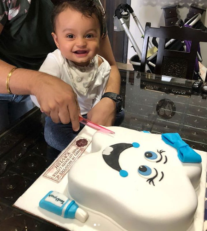 Karan Mehra, Nisha Rawal, celebrate, son's 10th month Birthday