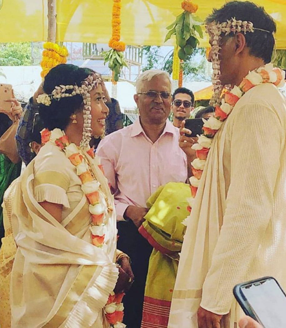 Milind Soman, Ankita Konwar, married couple, wedding pics