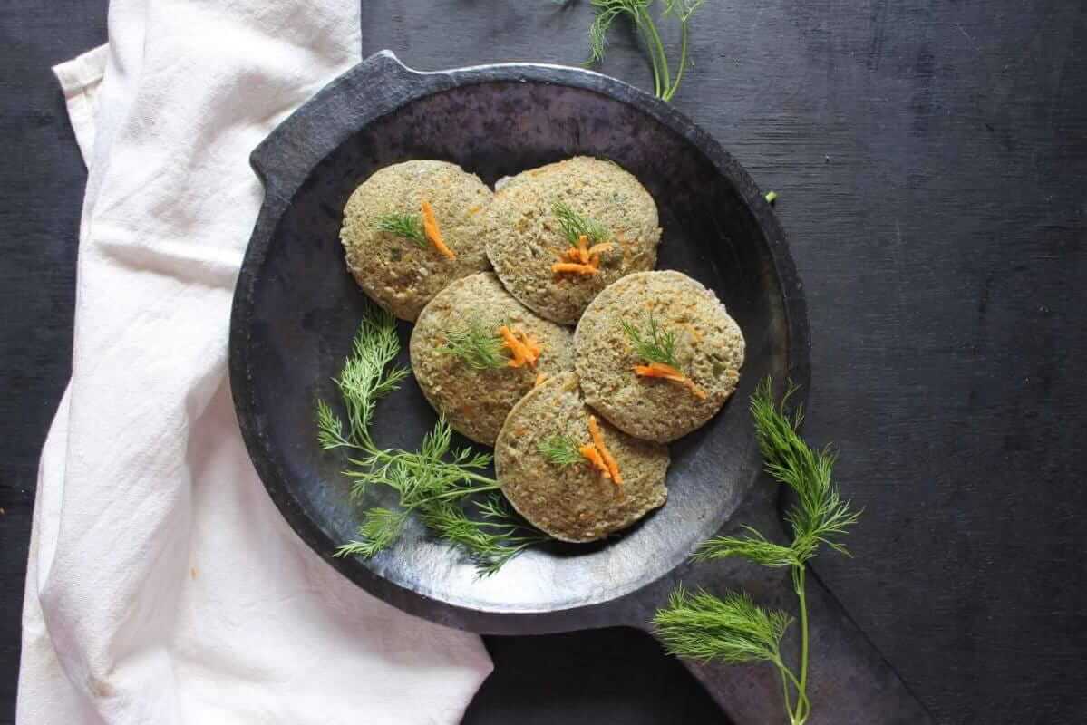 Carrot-Moong Dal Idli