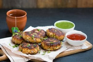 Paneer-Potato-Peas Tikki, Party Snacks