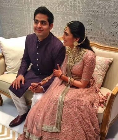 Shloka Mehta and Akash Ambani