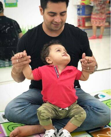 Karan Mehra with his Son