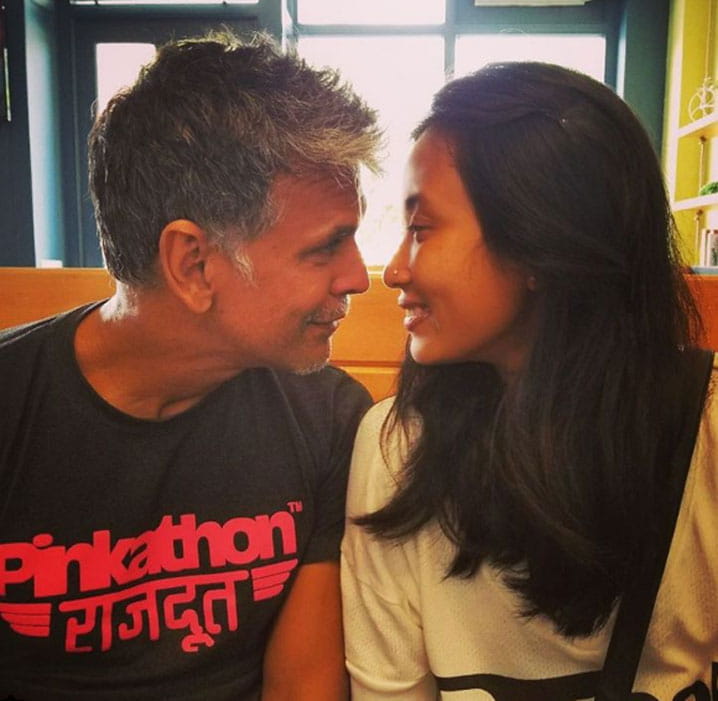 Milind Soman and Ankita Konwar