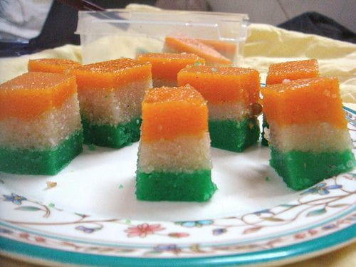 Tricolor Rava Dhokla