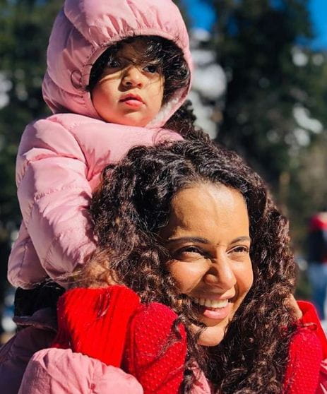 Kangana Ranaut With Her Nephew