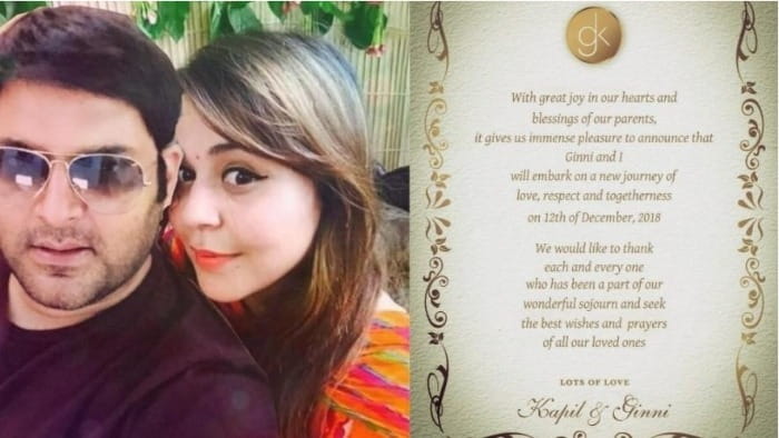 Kapil Sharma's Wedding Card