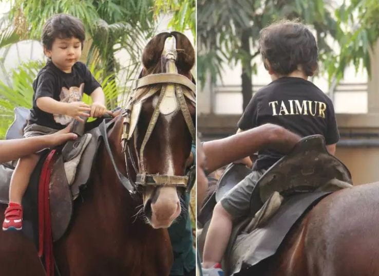 Taimur horse ride pics