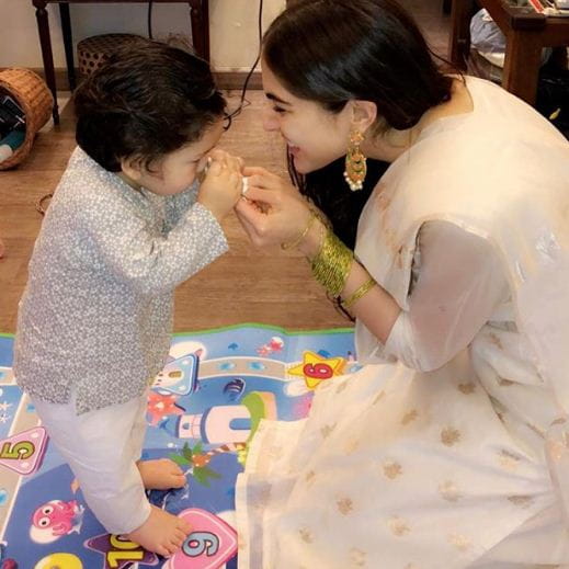 Taimur With Sister