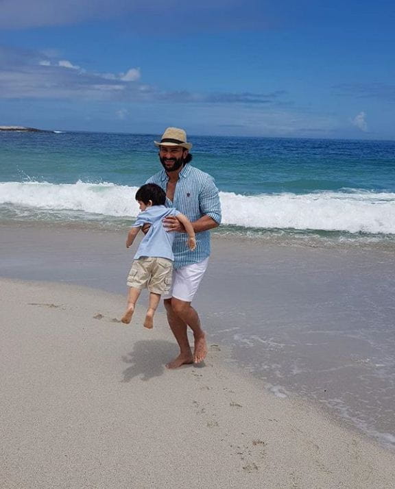 Saif and Taimur Vacation Pics