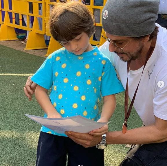 Shah Rukh with his son