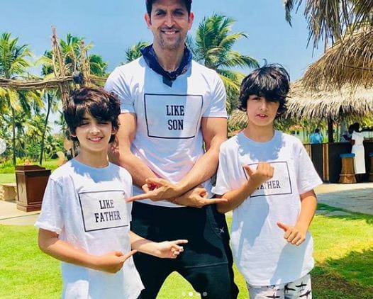 Hrithik Roshan With Sons