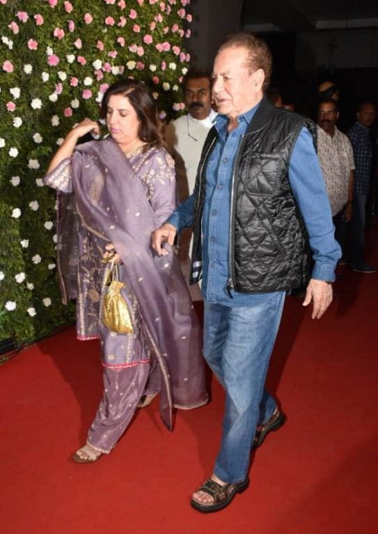 Salim Khan with Farah Khan