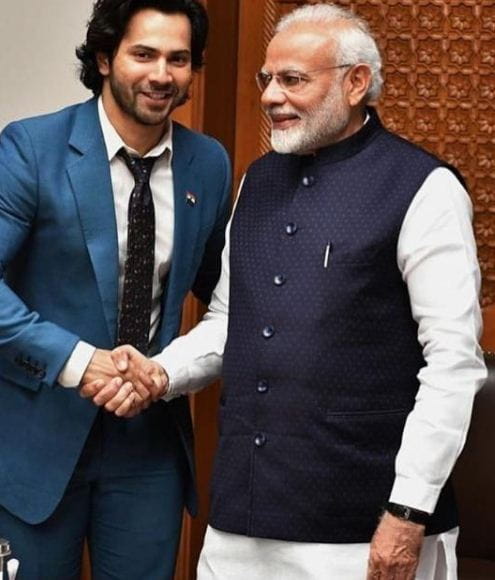 Varun Dhawan With PM Modi