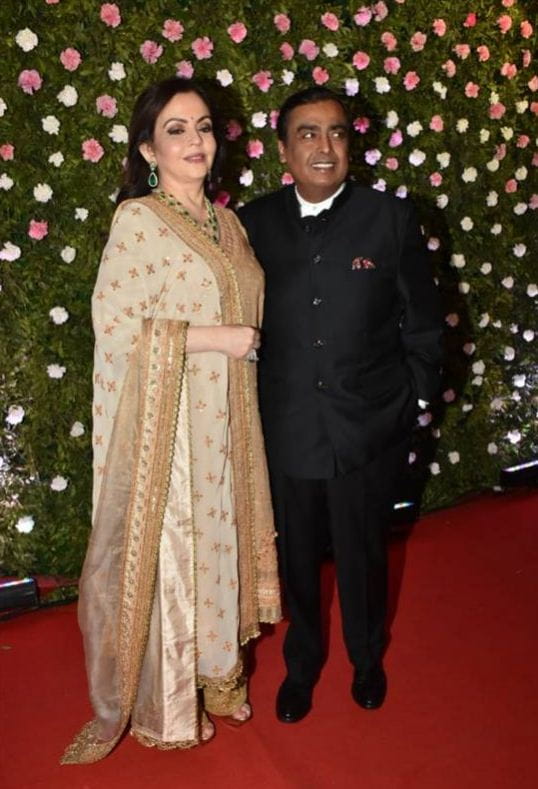 Mukesh Ambani and his wife Nita Ambani