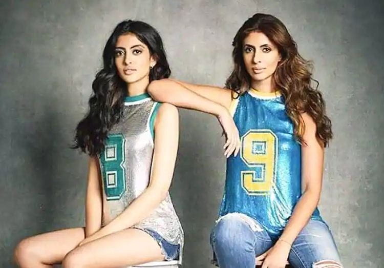 Shweta Bachchan with her daughter 