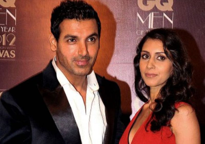 John Abraham With His Wife